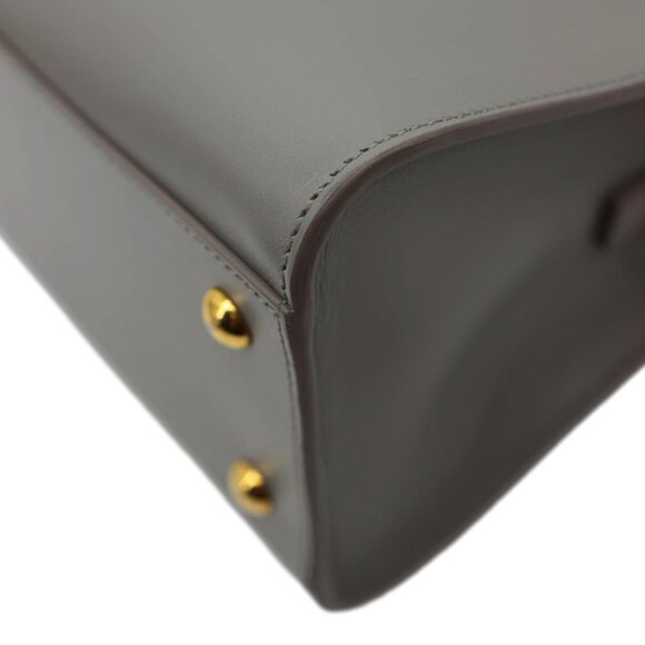 Yves Saint Laurent  Cabas Baby Leather Tote Shoulder Bag Gray - Picture 7 of 12